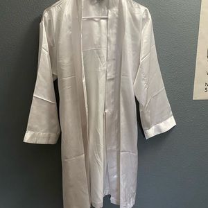 silk white robe